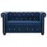 Szczegółowe zdjęcie nr 11 produktu Aksamitna sofa w stylu Chesterfield Xavier 2Q - niebieska