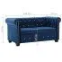 Szczegółowe zdjęcie nr 4 produktu Aksamitna sofa w stylu Chesterfield Xavier 2Q - niebieska
