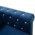 Szczegółowe zdjęcie nr 5 produktu Aksamitna sofa w stylu Chesterfield Xavier 2Q - niebieska