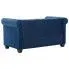 Szczegółowe zdjęcie nr 8 produktu Aksamitna sofa w stylu Chesterfield Xavier 2Q - niebieska
