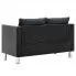 Szczegółowe zdjęcie nr 5 produktu Atrakcyjna 2-osobowa sofa Glomsti 2Q - czarno-ciemnoszara