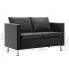 Szczegółowe zdjęcie nr 6 produktu Atrakcyjna 2-osobowa sofa Glomsti 2Q - czarno-ciemnoszara