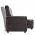 Szczegółowe zdjęcie nr 11 produktu Rozkładana sofa z leżanką Blodyn - brązowa