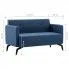 Szczegółowe zdjęcie nr 7 produktu Stylowa 2-osobowa sofa Skoma 2X - niebieska