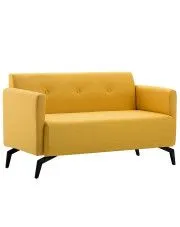 Stylowa 2-osobowa sofa Skoma 2X - żółta w sklepie aosom.live