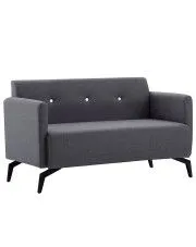 Stylowa 2-osobowa sofa Skoma 2X - ciemnoszara w sklepie aosom.live