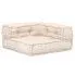 2-osobowa rozkładana beżowa sofa modułowa Demri 3D