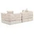 2-osobowa rozkładana beżowa sofa modułowa Demri 3D