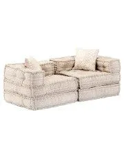 Dwuosobowa beżowa sofa modułowa - Montanex 3D w sklepie aosom.live