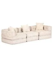 Trzyosobowa beżowa sofa modułowa - Montanex 5D w sklepie aosom.live
