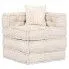 4-osobowa rozkładana beżowa sofa modułowa Demri 6D