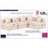 4-osobowa rozkładana beżowa sofa modułowa Demri 6D
