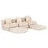 4-osobowa rozkładana beżowa sofa modułowa Demri 7D