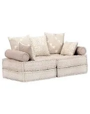 Dwuosobowa beżowa sofa modułowa - Montanex 2D w sklepie aosom.live