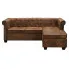 Zdjęcie sofa Xavier 4Q w stylu Chesterfield, brązowa | aosom.live