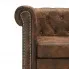 Szczegółowe zdjęcie nr 4 produktu Narożnik w stylu Chesterfield z leżanką Xavier 4Q - brązowy