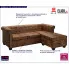 Szczegółowe zdjęcie nr 9 produktu Narożnik w stylu Chesterfield z leżanką Xavier 4Q - brązowy
