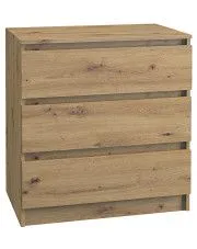 Nowoczesna komoda niska z 3 szufladami Gepetto - dąb artisan w sklepie aosom.live