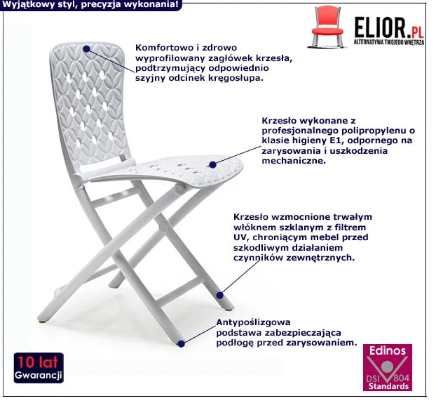 Modne krzesło Tobi - składane