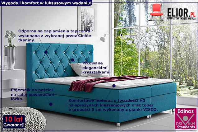 Pojedyncze łóżko kontynentalne Active 140x200