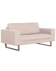 Elegancka dwuosobowa sofa Ladi 2X - kremowa w sklepie aosom.live