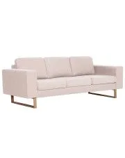 Elegancka trzyosobowa sofa Ladi 3X - kremowa w sklepie aosom.live