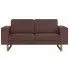 Szczegółowe zdjęcie nr 5 produktu Elegancka dwuosobowa sofa Ladi 2X - brązowa