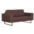 Szczegółowe zdjęcie nr 6 produktu Elegancka dwuosobowa sofa Ladi 2X - brązowa