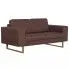 Zdjęcie produktu Elegancka dwuosobowa sofa Ladi 2X - brązowa.