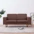 Szczegółowe zdjęcie nr 8 produktu Elegancka dwuosobowa sofa Ladi 2X - brązowa