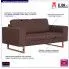 Szczegółowe zdjęcie nr 9 produktu Elegancka dwuosobowa sofa Ladi 2X - brązowa