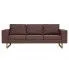 Fotografia Elegancka trzyosobowa sofa Ladi 3X - brązowa z kategorii Kanapy i sofy