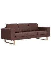 Elegancka trzyosobowa sofa Ladi 3X - brązowa w sklepie aosom.live