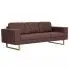 Elegancka trzyosobowa sofa Ladi 3X - brązowa