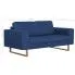 Szczegółowe zdjęcie nr 5 produktu Granatowa elegancka dwuosobowa sofa - Ladi 2X