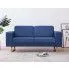 Szczegółowe zdjęcie nr 9 produktu Granatowa elegancka dwuosobowa sofa - Ladi 2X
