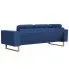 Szczegółowe zdjęcie nr 4 produktu Granatowa elegancka trzyosobowa sofa - Ladi 3X
