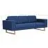 Szczegółowe zdjęcie nr 8 produktu Granatowa elegancka trzyosobowa sofa - Ladi 3X