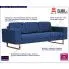 Szczegółowe zdjęcie nr 9 produktu Granatowa elegancka trzyosobowa sofa - Ladi 3X