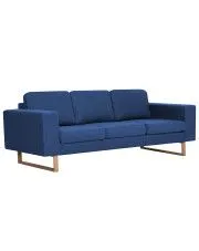 Granatowa elegancka trzyosobowa sofa - Ladi 3X w sklepie aosom.live