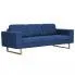 Granatowa elegancka trzyosobowa sofa - Ladi 3X