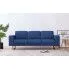 Szczegółowe zdjęcie nr 10 produktu Granatowa elegancka trzyosobowa sofa - Ladi 3X