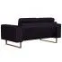 Fotografia Elegancka dwuosobowa sofa Ladi 2X - czarna z kategorii Kanapy i sofy