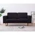 Szczegółowe zdjęcie nr 8 produktu Elegancka dwuosobowa sofa Ladi 2X - czarna