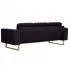 Fotografia Elegancka trzyosobowa sofa Ladi 3X - czarna z kategorii Wypoczynki