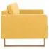 Zdjęcie elegancka dwuosobowa sofa Ladi 2X - żółta | aosom.live