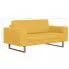Szczegółowe zdjęcie nr 6 produktu Elegancka dwuosobowa sofa Ladi 2X - żółta