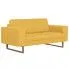 Zdjęcie produktu Elegancka dwuosobowa sofa Ladi 2X - żółta.