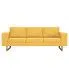 Szczegółowe zdjęcie nr 6 produktu Elegancka trzyosobowa sofa Ladi 3X - żółta
