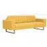 Szczegółowe zdjęcie nr 7 produktu Elegancka trzyosobowa sofa Ladi 3X - żółta